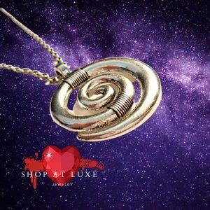 Celtic Labyrinth Steel Spiral Necklace